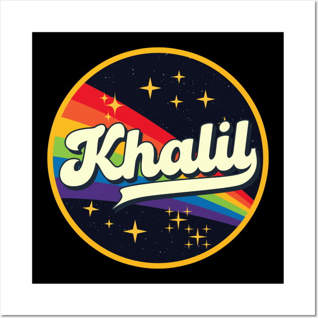 Khalil // Rainbow In Space Vintage Style Wall Art by LMW Art